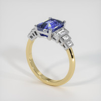 2.17 Ct. Sapphire Ring, 14K White & Yellow 2