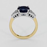 3.47 Ct. Blue Sapphire Ring, 18K White & Yellow 3