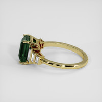 3.41 Ct. Bluish Green Sapphire Ring, 10K Yellow Gold 4