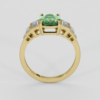 2.14 Ct. Bluish Green Sapphire Ring, 10K Yellow Gold 3