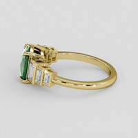 2.14 Ct. Bluish Green Sapphire Ring, 10K Yellow Gold 4