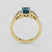 1.55 Ct. Greenish Blue Sapphire Ring, 10K Yellow Gold 3
