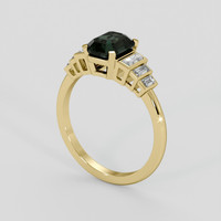 1.84 Ct. Bluish Green Sapphire Ring, 10K Yellow Gold 2