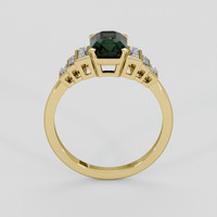 1.84 Ct. Bluish Green Sapphire Ring, 10K Yellow Gold 3