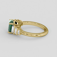 2.44 Ct. Bluish Green Sapphire Ring, 10K Yellow Gold 4