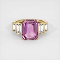 6.02 Ct. Pink Sapphire Ring, 14K Yellow Gold 1