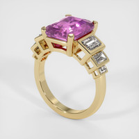 6.02 Ct. Pink Sapphire Ring, 14K Yellow Gold 2