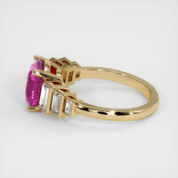 3.36 Ct. Purplish Pink Sapphire Ring, 14K Yellow Gold 4