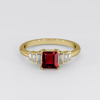 1.02 Ct. Ruby Ring, 14K Yellow Gold 1