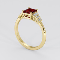 1.02 Ct. Ruby Ring, 14K Yellow Gold 2