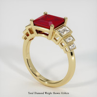 2.92 Ct. Ruby Ring, 14K Yellow Gold 2