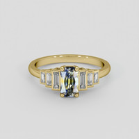 0.86 Ct. Bi Color Sapphire Ring, 14K Yellow Gold 1
