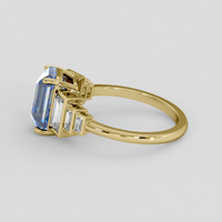 5.00 Ct. Bi Color Sapphire Ring, 14K Yellow Gold 4