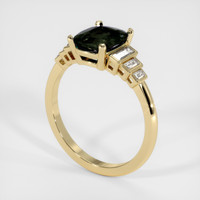 2.61 Ct. Greenish Blue Sapphire Ring, 14K Yellow Gold 2