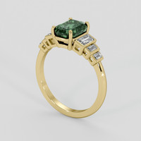 2.27 Ct. Green Sapphire Ring, 14K Yellow Gold 2