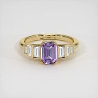 1.14 Ct. Purple Sapphire Ring, 14K Yellow Gold 1