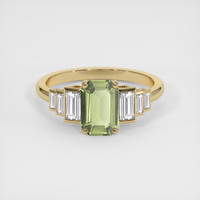 1.43 Ct. Green Sapphire Ring, 14K Yellow Gold 1