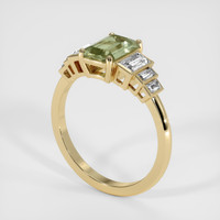 1.43 Ct. Green Sapphire Ring, 14K Yellow Gold 2