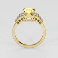 2.62 Ct. Peach Sapphire Ring, 14K Yellow Gold 3