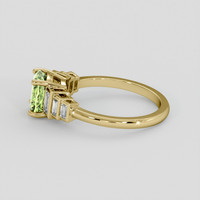 2.03 Ct. Yellowish Green Sapphire Ring, 14K Yellow Gold 4
