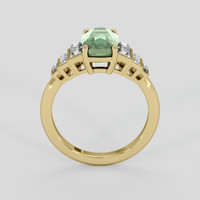2.89 Ct. Bluish Green Sapphire Ring, 14K Yellow Gold 3