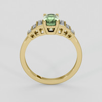 1.37 Ct. Green Sapphire Ring, 14K Yellow Gold 3