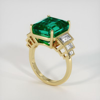 10.48 Ct. Emerald Ring, 18K Yellow Gold 2