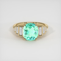3.26 Ct. Emerald Ring, 18K Yellow Gold 1