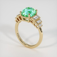 3.26 Ct. Emerald Ring, 18K Yellow Gold 2