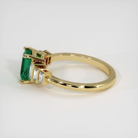 1.05 Ct. Emerald Ring, 18K Yellow Gold 4