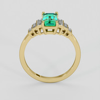 1.18 Ct. Emerald Ring, 18K Yellow Gold 3