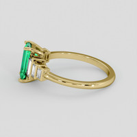 1.18 Ct. Emerald Ring, 18K Yellow Gold 4
