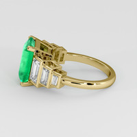 3.92 Ct. Emerald Ring, 18K Yellow Gold 4