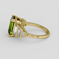 4.27 Ct. Yellowish Green Peridot Ring, 18K Yellow Gold 4