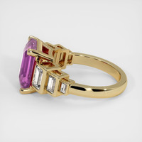 6.02 Ct. Pink Sapphire Ring, 18K Yellow Gold 4