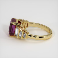 5.38 Ct. Pinkish Purple Sapphire Ring, 18K Yellow Gold 4