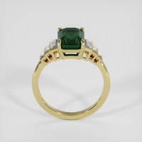 3.41 Ct. Bluish Green Sapphire Ring, 18K Yellow Gold 3