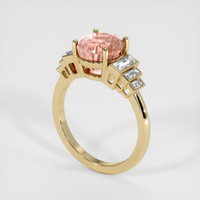 3.59 Ct. Padparadscha Sapphire Ring, 18K Yellow Gold 2