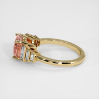 3.59 Ct. Padparadscha Sapphire Ring, 18K Yellow Gold 4