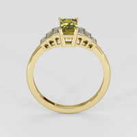 1.27 Ct. Greenish Yellow Sapphire Ring, 18K Yellow Gold 3