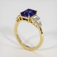 3.05 Ct. Blue Sapphire Ring, 18K Yellow Gold 2