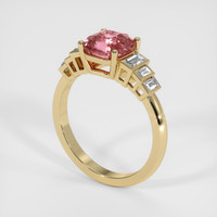 2.02 Ct. Padparadscha Sapphire Ring, 18K Yellow Gold 2