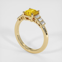 1.22 Ct. Yellow Sapphire Ring, 18K Yellow Gold 2