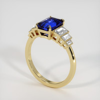 3.39 Ct. Blue Sapphire Ring, 18K Yellow Gold 2