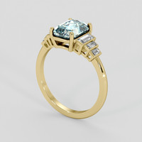 3.01 Ct. Bi Color Sapphire Ring, 18K Yellow Gold 2