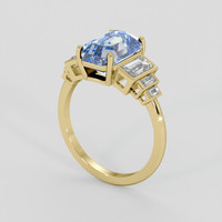 5.00 Ct. Bi Color Sapphire Ring, 18K Yellow Gold 2