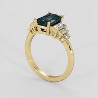 2.51 Ct. Bi Color / Parti Sapphire Ring, 18K Yellow Gold 2