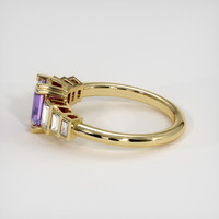 1.14 Ct. Purple Sapphire Ring, 18K Yellow Gold 4