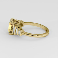 2.62 Ct. Peach Sapphire Ring, 18K Yellow Gold 4