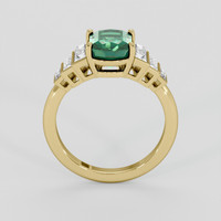 2.44 Ct. Bluish Green Sapphire Ring, 18K Yellow Gold 3